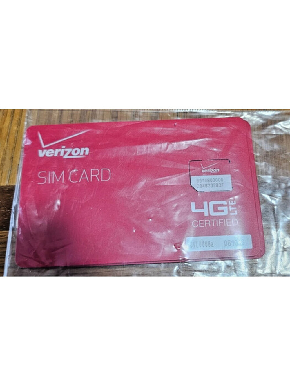 ---Verizon Wireless Micro 4G LTE Certified NFC 3FF SIM Card----